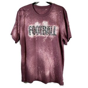 Purple tie dye "Football" t-shirt, XL